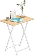 HOOBRO Folding TV Tray Tables, Industrial Snack Tables - Image 4