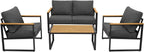 Patio Furniture Set, 4 Pieces Outdoor Patio Furniture - Image 7
