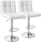Homall Bar Stools Modern PU Leather Adjustable Swivel Barstools, Armless by Homall