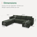 HONBAY Modular Sofa U Shaped Sectional Couch - Image 2