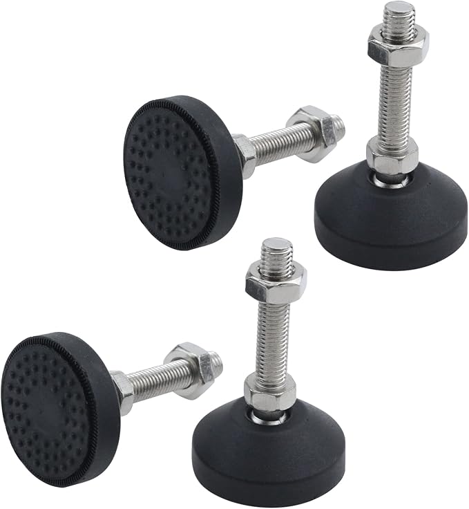 Antrader 4Pcs M10 Thread Adjustable Foot Cups Reinforced Nylon Base 48mm by Antrader