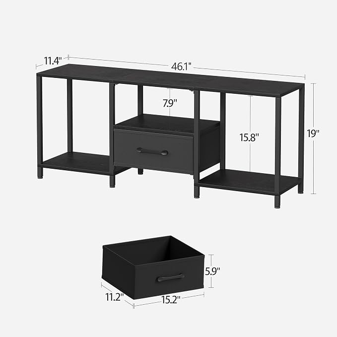 JARHETUN TV Stand with Fabric Drawer - Image 3