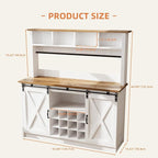 4ever2buy Farmhouse Coffee Bar Cabinet - Image 2