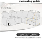 ALIECOM 100% Waterproof Recliner Sectional Couch Covers L Shape Stretch Corner - Image 3
