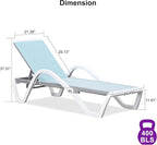 PURPLE LEAF Patio Chaise Lounge Chair - Image 2