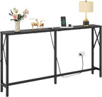 Gewudraw 55.1" Narrow Sofa Table, Console Table by Gewudraw