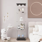 Glass Display Cabinet with LED Light and Lock, 4-Shelf Fast Installation Curio - Image 6