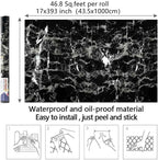 Arthome Black Marble Contact Paper, 15.7"x393" Self Adhesive Wallpaper - Image 7