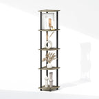 Furinno Turn-N-Tube Storage Shelves, 5-Tier Book Shelf, Corner Shelf, Toolless - Image 6