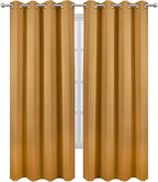 Blackout Curtains 66 x 84 inch/Mustard Yellow Curtains Set of 2 Panels/Thermal - Image 2