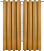 Mustard Yellow Thermal Blackout Curtains/52 x 95 Inch/Set of 2 Panels Room - Image 2