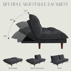 DreamDashio Futon Sofa Bed, 69 inch Futon Couch - Image 3