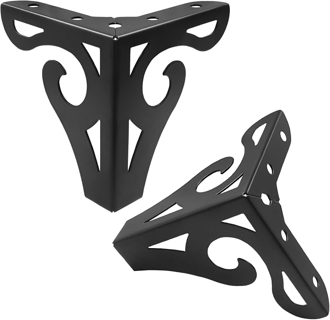 Piutouyar 4 Inch Hollow Out Furniture Legs Set of 4, Modern Triangle Couch Feet - Image 5