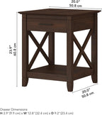 Bush Home End Table with Drawer, Nightstand with Storage, Living Room and - Image 3