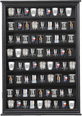 Shot Glass Storage Display Case Large Solid Wood Cabinet Rack Holder Wall by SNAIL