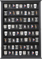 Shot Glass Storage Display Case Large Solid Wood Cabinet Rack Holder Wall by SNAIL