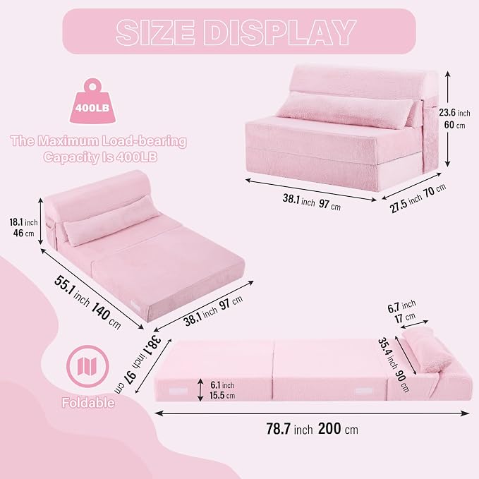 Tiita Convertible Folding Sofa Bed Twin Size - Image 2