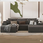 105" Convertible Sectional Couch by Unknown