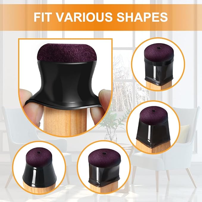 24 Pcs Chair Leg Floor Protectors - Image 2