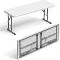 VINGLI 4 FT Narrow Folding Table, Home Work by VINGLI