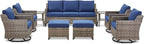 Wicker Patio Furniture Set-9 Pieces All-Weather Wicker Outdoor Furniture - Image 9