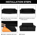 HunnmingRe Sofa Covers for 3 Cushion Couch Stretch Sofa and Loveseat Covers Set - Image 3