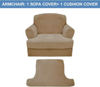 CUCRAF T Cushion Sofa Cover 2 Piece Armchair Slipcovers, Soft Thick Velvet - Image 5