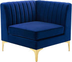 Modway Triumph Channel Tufted Performance Velvet Sectional Sofa Corner Chair - Image 3