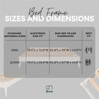 Bme Dinkee Signature Ivory White King Bed Frame Without Headboard - Image 10