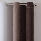 Brown and Greyish White Blackout Curtains 42Wx63L 2 Panels | Ombre Curtains - Image 4