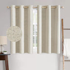 MIULEE 100% Blackout Linen Curtains by MIULEE