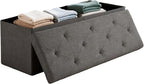 30 inch Storage Ottoman Bench, 30 inch Folding Storage Bench Ottoman, by Unknown