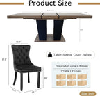 Henf 9 Pieces Extendable Dining Table Set - Image 7