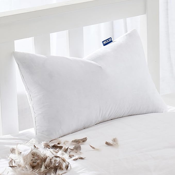 MIULEE Feather Pillow Insert 12x20, Throw Pillow by MIULEE