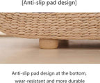 Solid Wood Japanese-Style Table and Stool Set, Including Tatami Tea Table - Image 5
