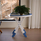 Boat-Shaped Solid Wood Folding Coffee Table, Foldable Accent Table - Image 7