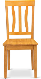 East West Furniture ANC-OAK-W Antique Dining Room Chairs - Image 7