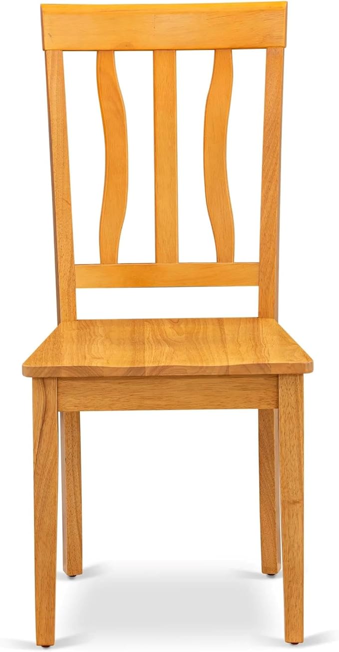 East West Furniture ANC-OAK-W Antique Dining Room Chairs - Image 7