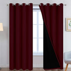 Yakamok Wine Red 100% Blackout Curtains 84 Inches Long 52" Wide 2 Panels | by Yakamok