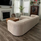 Acanva Luxury Modern Tight Curved Back Velvet Sofa, Minimalist Style Comfy Couch - Image 6
