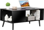 ZenStyle Mid Century Modern Coffee Table, Wooden Retro Coffee Table - Image 8