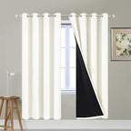 Yakamok Cream 100% Blackout Curtains 72 Inches Long by Yakamok