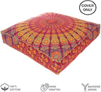 Mandala Floor Pillow Cover Meditation Cushion Seating Throw Hippie Round - Image 2