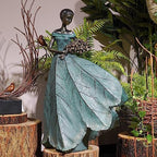 Guichifun Fairy Statue 22IN Leaf Angel Girls Resin Home Decoration - Image 5