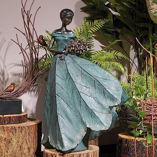 Guichifun Fairy Statue 22IN Leaf Angel Girls Resin Home Decoration - Image 5