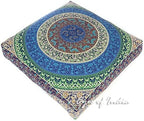 Mandala Floor Pillow Cover Meditation Cushion Seating Throw Hippie Round - Image 4