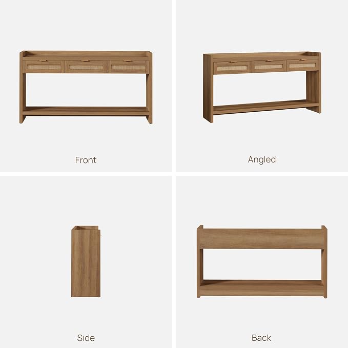 SICOTAS 60" Rattan Console Table - Image 9