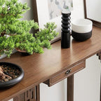 Japanese Style Console Table, Bamboo Accent Table - Image 5