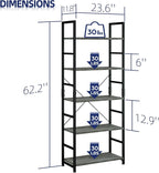 NUMENN 5 Tier Bookshelf, Tall Bookcase Shelf Storage Organizer, Modern Book - Image 3