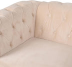 RARZOE Modern 2 Pieces Living Room Sofa Set, Contemporary Tufted Button Velvet - Image 5